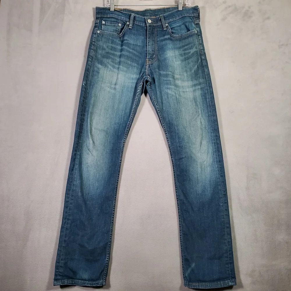 Levi's 513‎ Slim Straight Jeans Mens 32x32 Blue Denim Casual Classic Streetwear